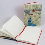 Hiroshige Snow on Mt Haruna Dotted Hardcover Journal : Blank Notebook with Ribbon Bookmark