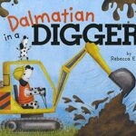 Dalmatian in a Digger