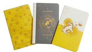 Harry Potter: Hufflepuff Constellation Sewn Pocket Notebook Collection: Set Of 3