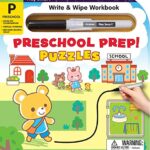 Play Smart Preschool Prep! Puzzles Ages 2-4: At-Home Write and Wipe Workbook with Erasable Pen