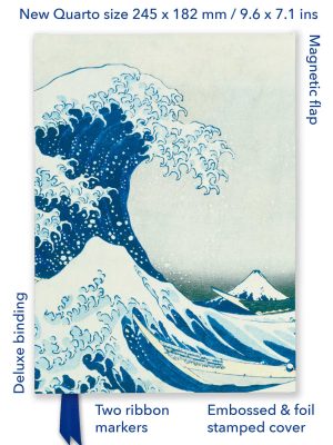 Katsushika Hokusai: the Great Wave (Foiled Quarto Journal)