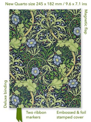 William Morris: Seaweed (Foiled Quarto Journal)